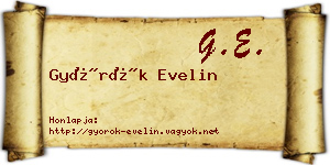 Györök Evelin névjegykártya